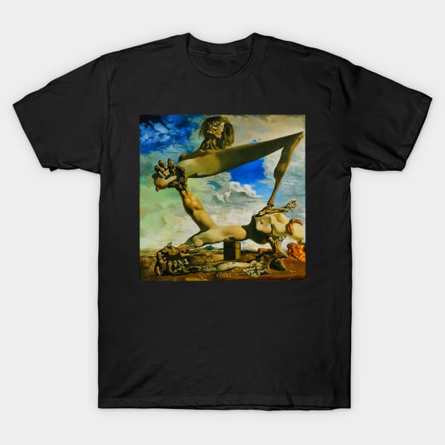 Painting Soft Construction with Boiled Beans Salvador Dali T-Shirt T-Shirt T-Shirt by J0k3rx3